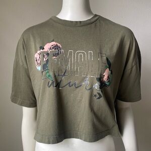 CONVERSE OVERSIZED FIT WOMENS CROP T-SHIRT